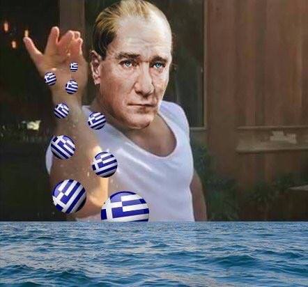 Yunanlıları denize döktük!